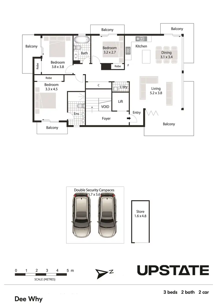 Floorplan of Homely unit listing, 3/82 Howard Avenue, Dee Why NSW 2099