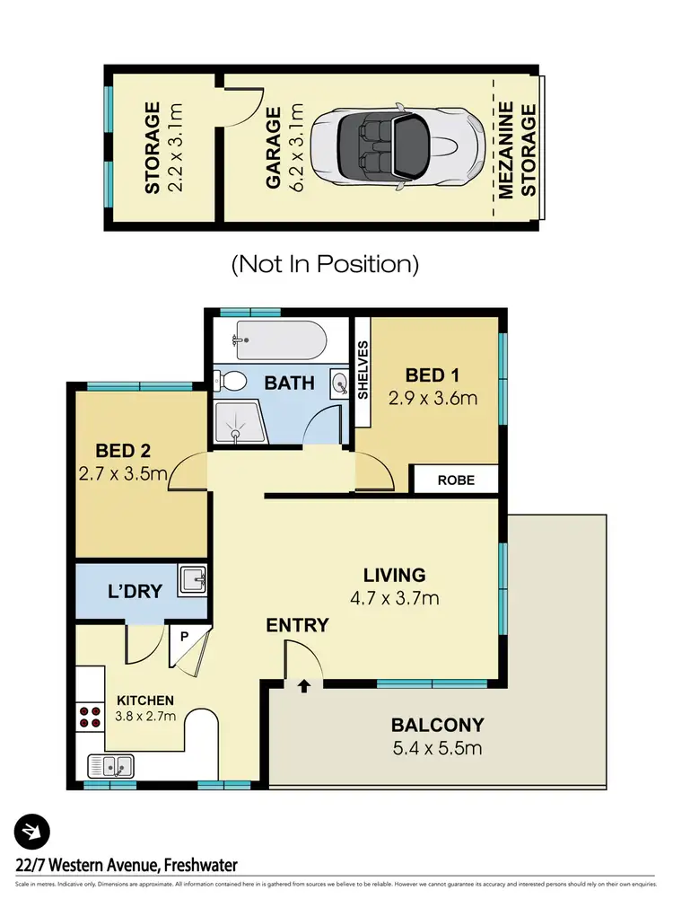 Floorplan of Homely apartment listing, 22/7 Western Avenue, North Manly NSW 2100
