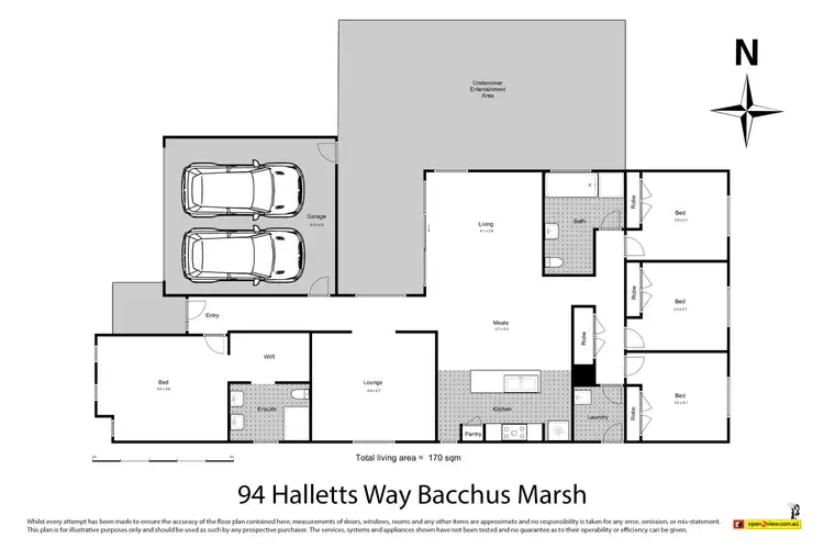 Floorplan of Homely house listing, 94 Halletts Way, Bacchus Marsh VIC 3340