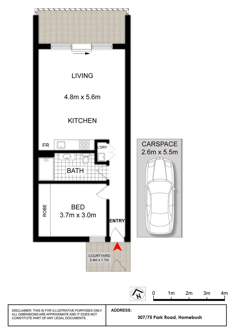 Floorplan of Homely apartment listing, 307/75-81 Park Road, Homebush NSW 2140