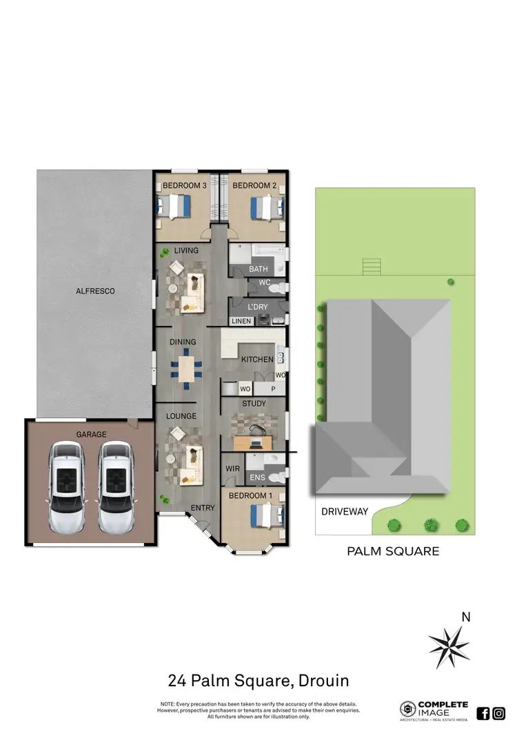Floorplan of Homely house listing, 24 Palm Square, Drouin VIC 3818