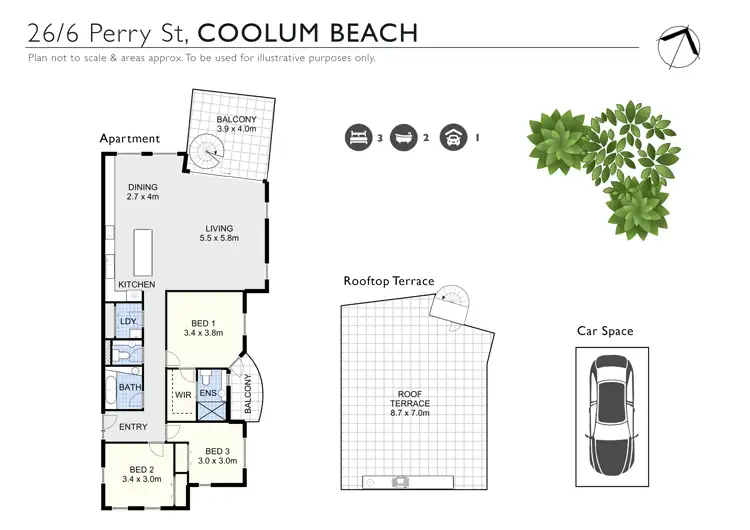 Floorplan of Homely apartment listing, Level 3/26/6-8 Perry Street, Coolum Beach QLD 4573