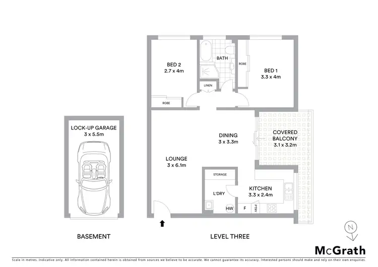 Floorplan of Homely apartment listing, 16/193-195 President Avenue, Monterey NSW 2217