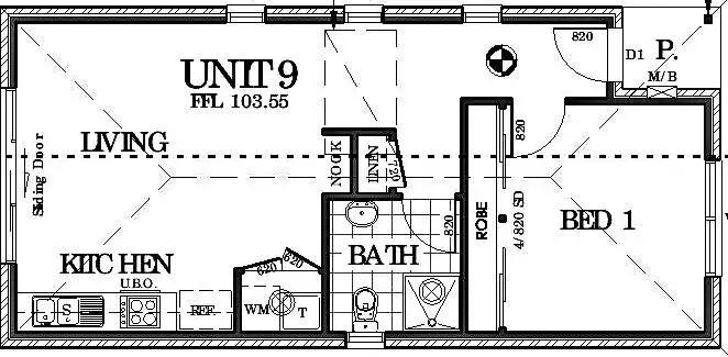 Floorplan of Homely unit listing, 1-9/5 Ross Street, Darley VIC 3340