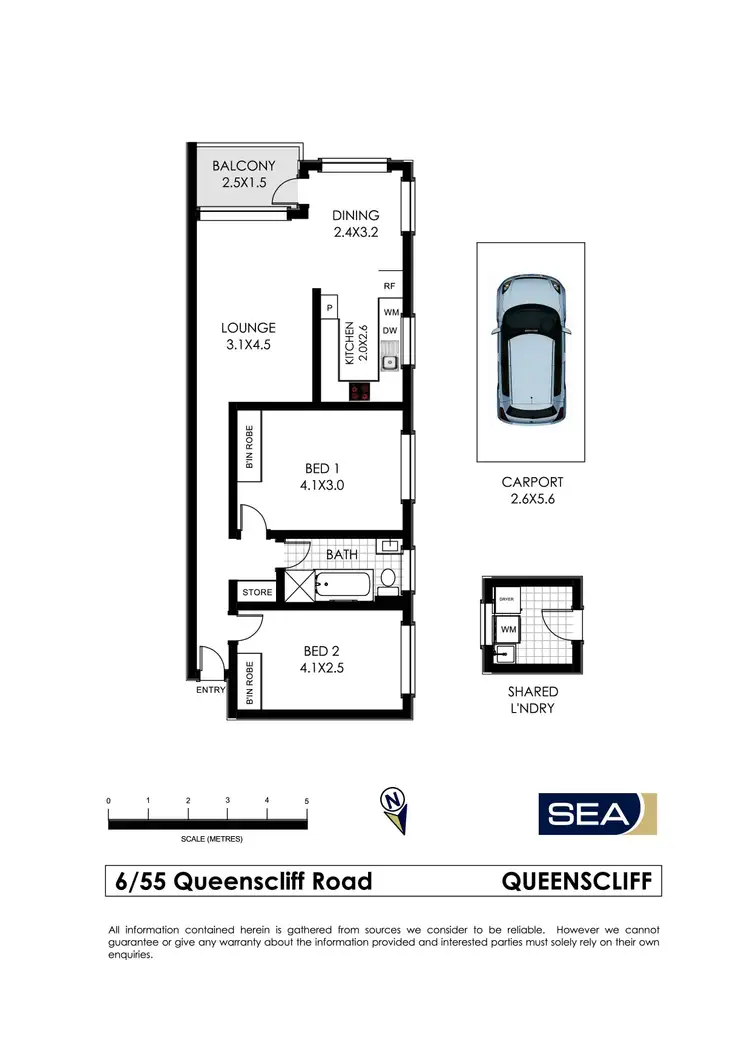 Floorplan of Homely unit listing, 6/55 Queenscliff Road, Queenscliff NSW 2096
