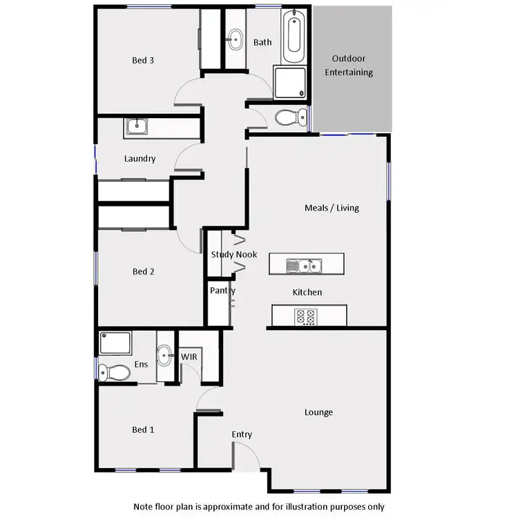 Floorplan of Homely townhouse listing, 5 Betty Krake Drive, Red Cliffs VIC 3496