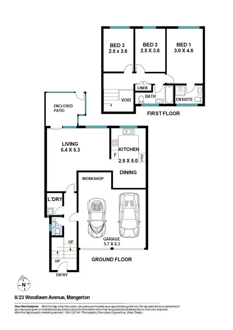 Floorplan of Homely townhouse listing, 8/23 Woodlawn Avenue, Mangerton NSW 2500