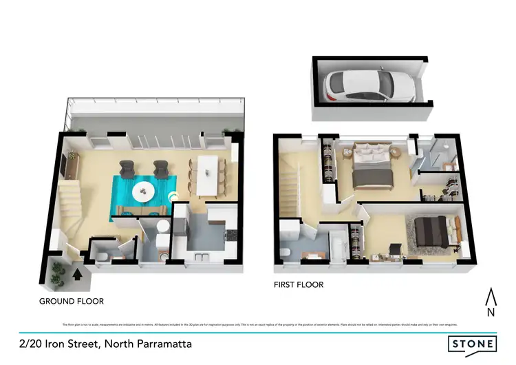 Floorplan of Homely townhouse listing, 2/20 Iron Street, North Parramatta NSW 2151