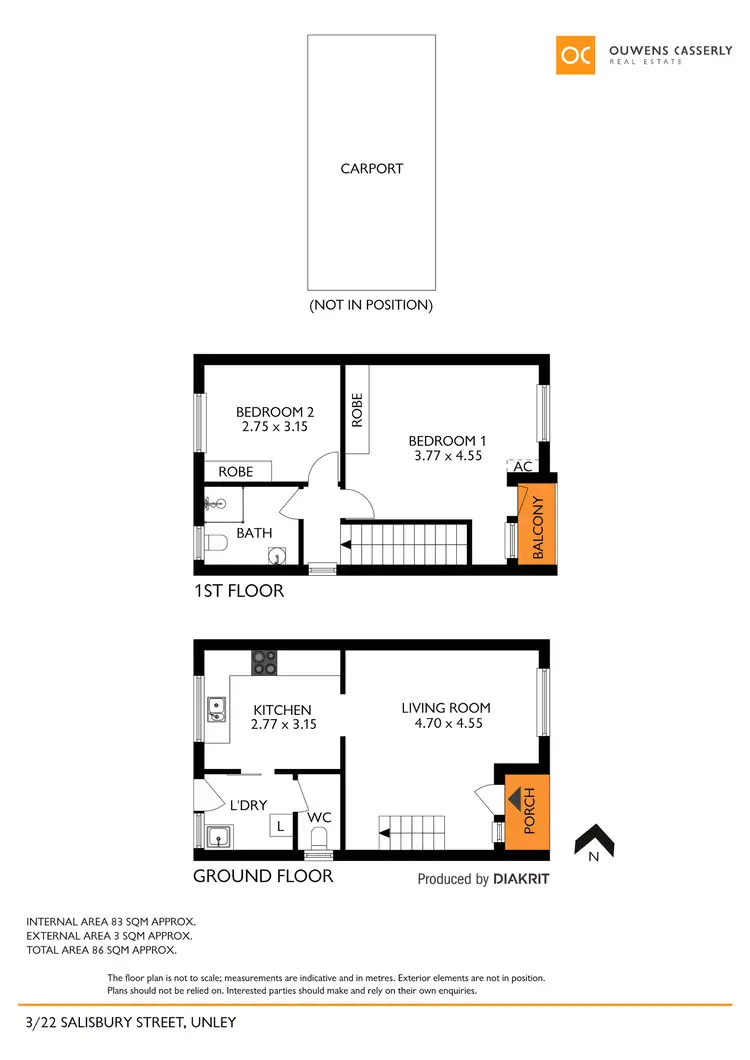 Floorplan of Homely unit listing, 3/22 Salisbury Street, Unley SA 5061