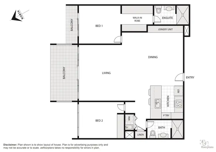 Floorplan of Homely apartment listing, 404/55 The Causeway, Kingston ACT 2604