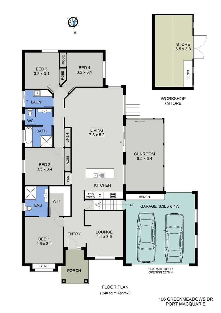 Floorplan of Homely house listing, 106 Greenmeadows Drive, Port Macquarie NSW 2444
