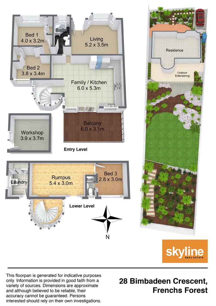 Floorplan of Homely house listing, 28 Bimbadeen Crescent, Frenchs Forest NSW 2086