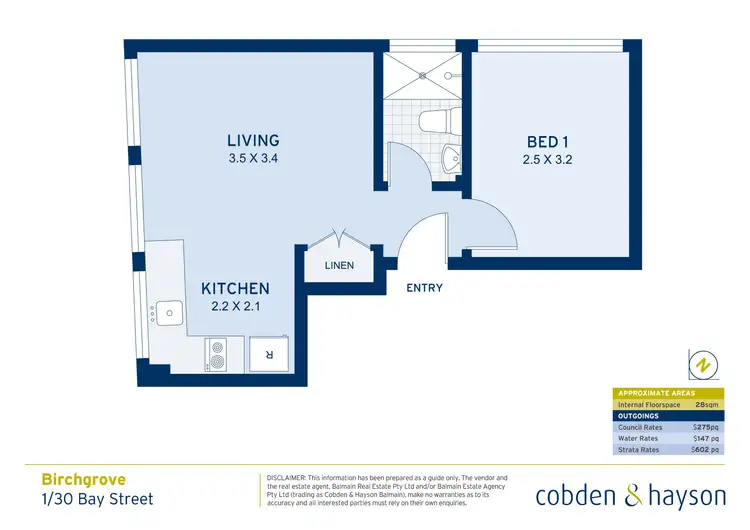 Floorplan of Homely apartment listing, 1/30 Bay Street, Birchgrove NSW 2041