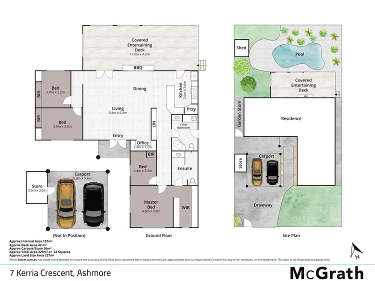 Floorplan of Homely house listing, 7 Kerria Crescent, Ashmore QLD 4214