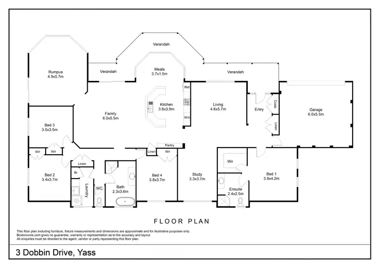 Floorplan of Homely house listing, 3 Dobbin Drive, Yass NSW 2582