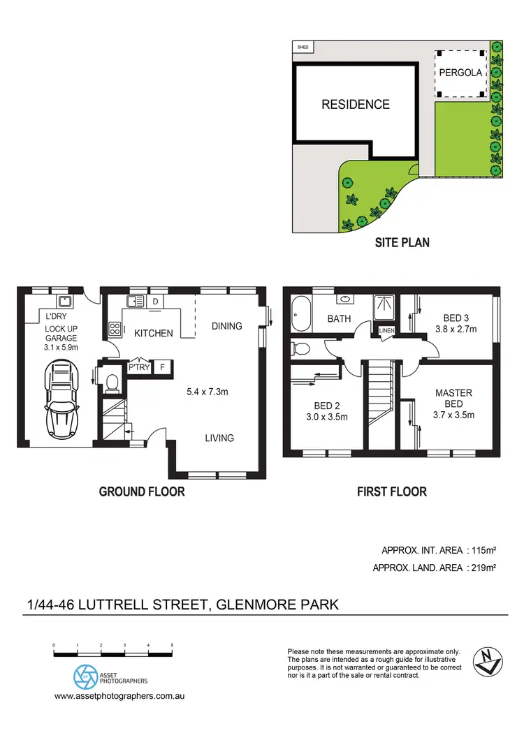 Floorplan of Homely townhouse listing, 1/44 Luttrell Street, Glenmore Park NSW 2745