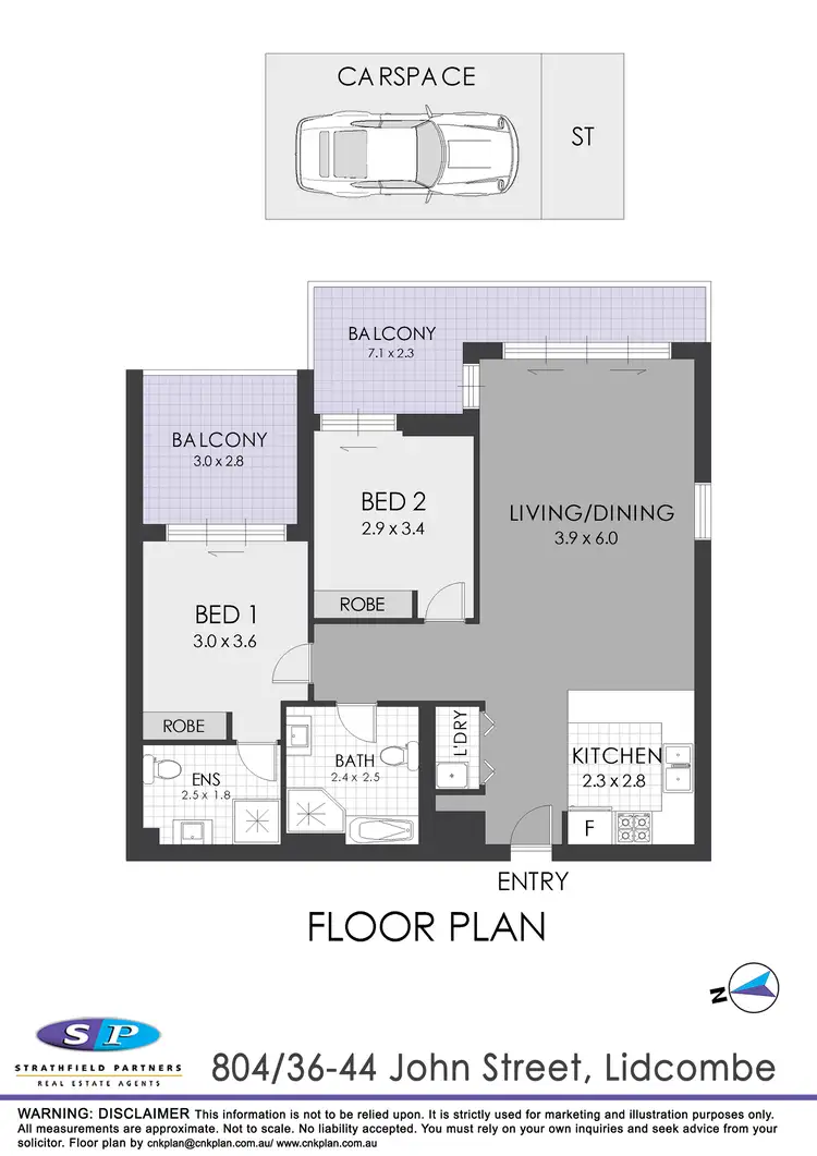 Floorplan of Homely apartment listing, 804/36-44 John Street, Lidcombe NSW 2141