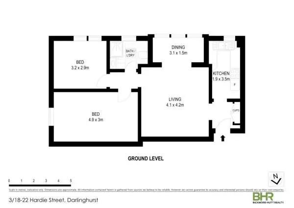 Floorplan of Homely unit listing, 3/18-22 Hardie Street, Darlinghurst NSW 2010