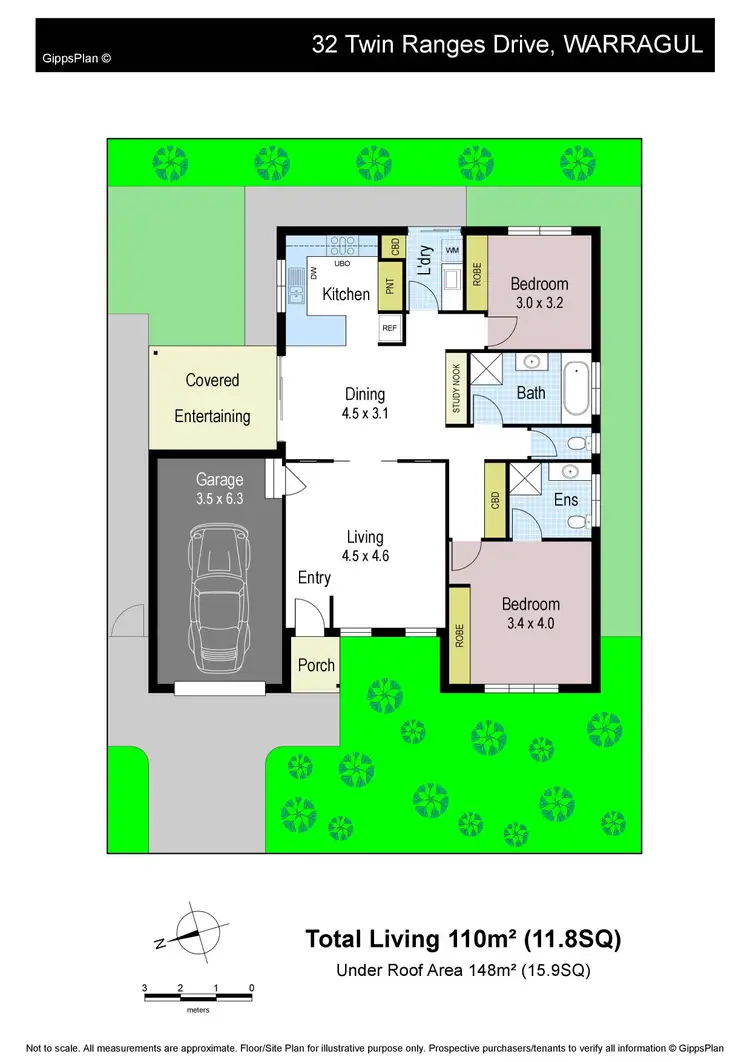 Floorplan of Homely townhouse listing, 32 Twin Ranges Drive, Warragul VIC 3820