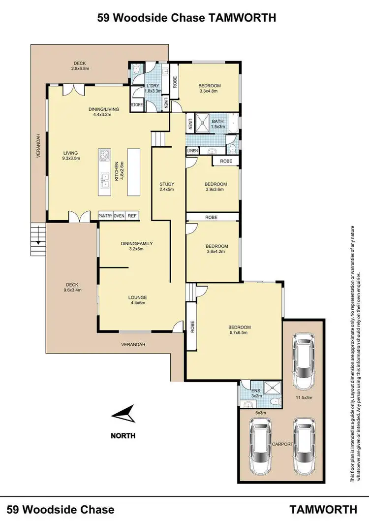 Floorplan of Homely house listing, 59 Woodside Chase, Kootingal NSW 2352
