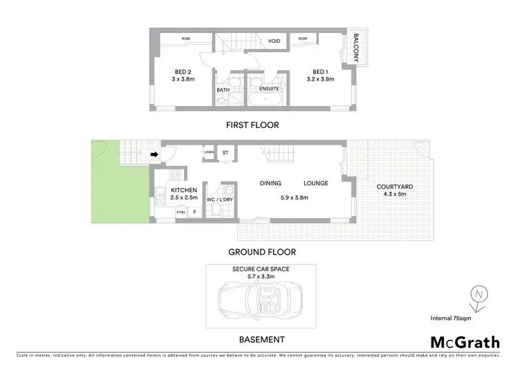 Floorplan of Homely townhouse listing, 4/581 Anzac Parade, Kingsford NSW 2032