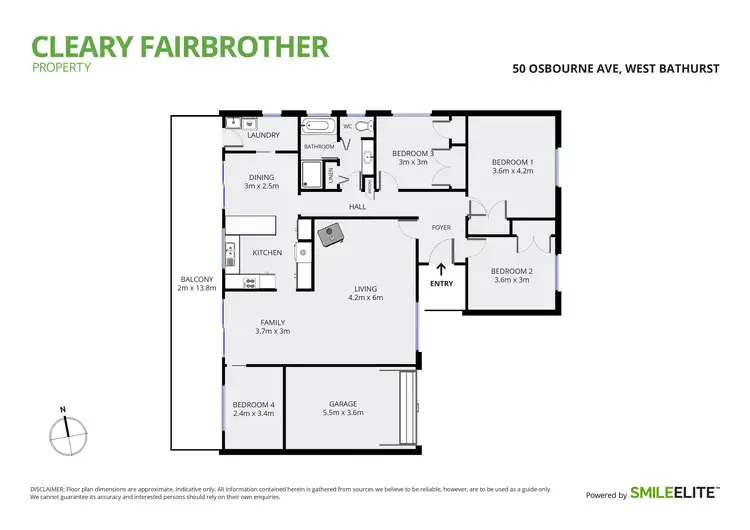 Floorplan of Homely house listing, 50 Osborne Avenue, West Bathurst NSW 2795