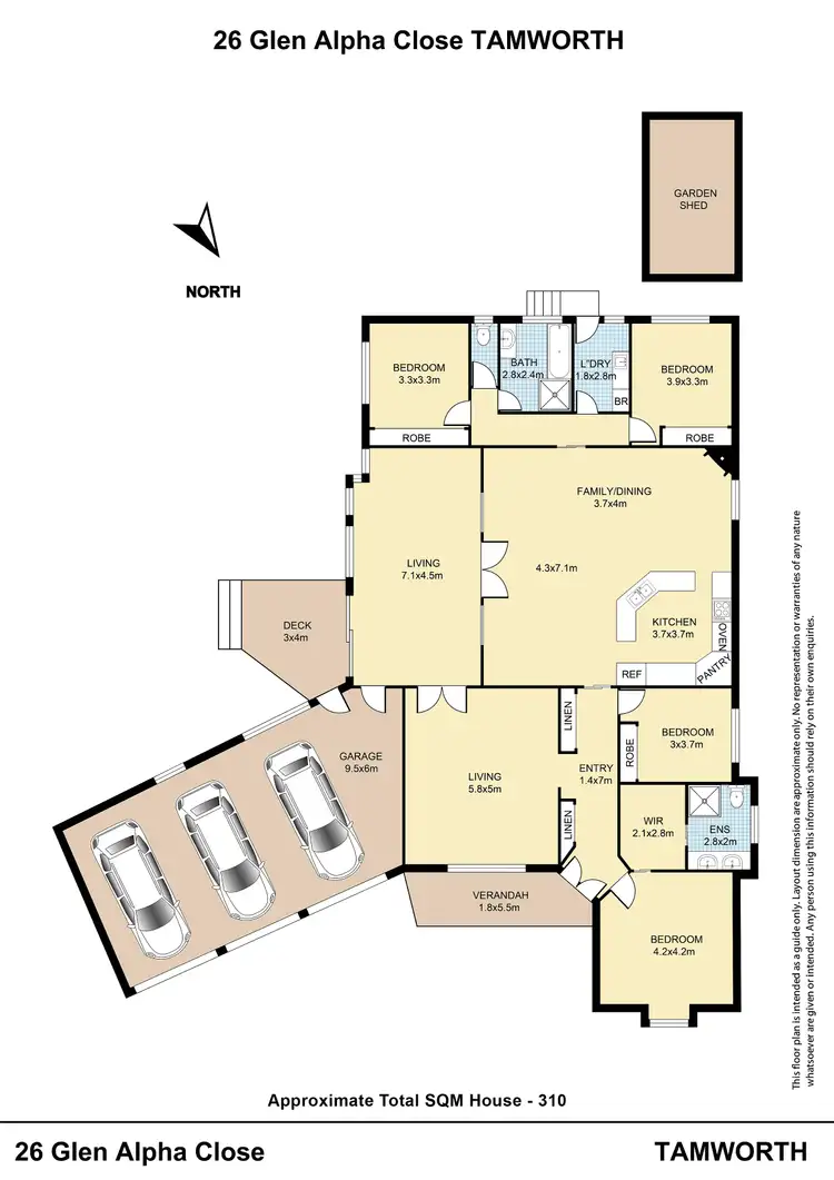 Floorplan of Homely house listing, 26 Glen Alpha Close, Tamworth NSW 2340