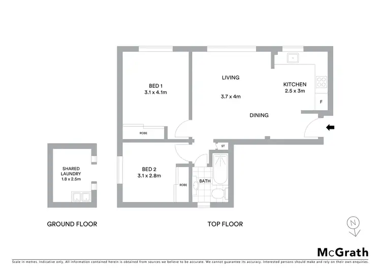 Floorplan of Homely apartment listing, 4/7 Ormond Gardens, Coogee NSW 2034