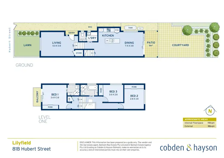 Floorplan of Homely house listing, 81B Hubert Street, Lilyfield NSW 2040