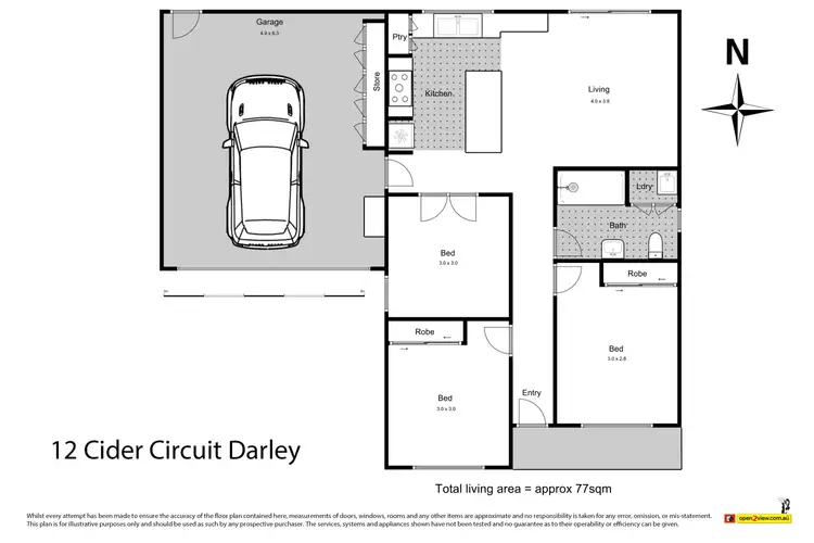 Floorplan of Homely unit listing, 12 Cider Circuit, Darley VIC 3340