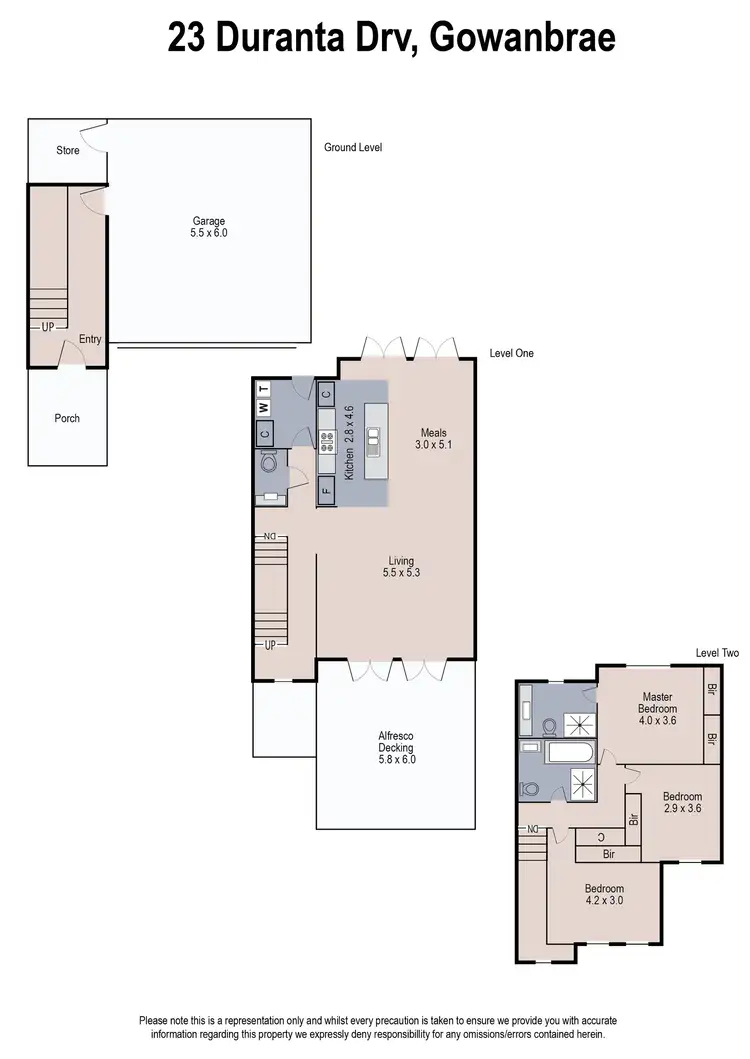 Floorplan of Homely townhouse listing, 23 Duranta Drive, Gowanbrae VIC 3043