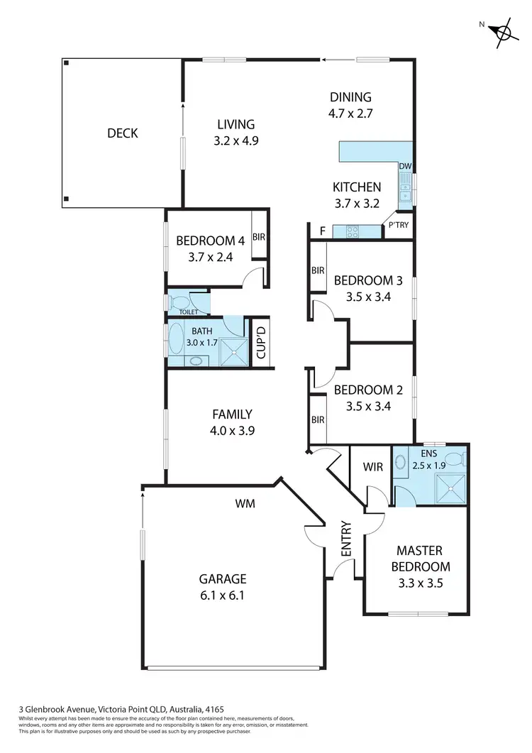 Floorplan of Homely house listing, 3 Glenbrook Avenue, Victoria Point QLD 4165
