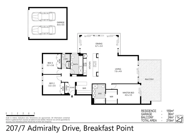 Floorplan of Homely apartment listing, 207/7 Admiralty Drive, Breakfast Point NSW 2137