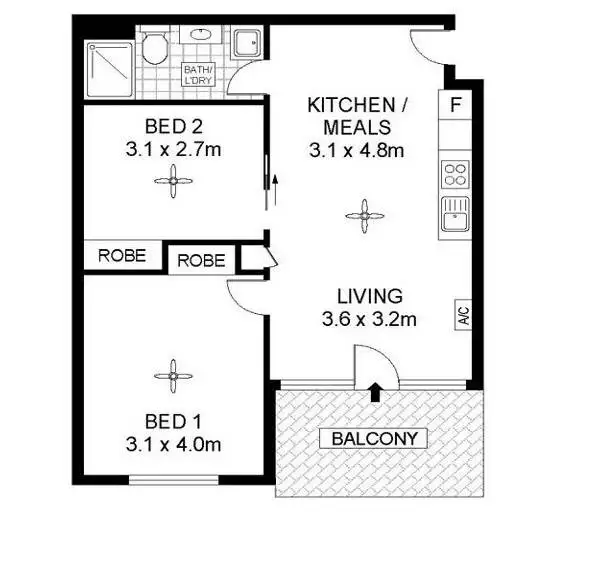 Floorplan of Homely apartment listing, 603/22 Ifould Street, Adelaide SA 5000