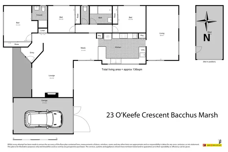 Floorplan of Homely house listing, 23 O'Keefe Crescent, Bacchus Marsh VIC 3340