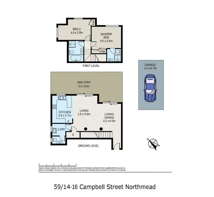 Floorplan of Homely apartment listing, 59/14-16 Campbell Street, Northmead NSW 2152
