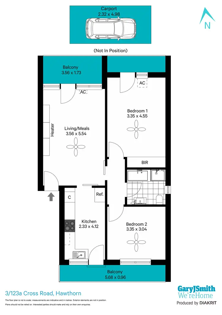 Floorplan of Homely unit listing, 3/123a Cross Road, Hawthorn SA 5062