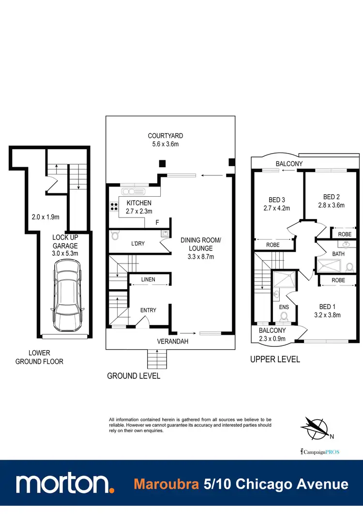 Floorplan of Homely townhouse listing, 5/10 Chicago Avenue, Maroubra NSW 2035