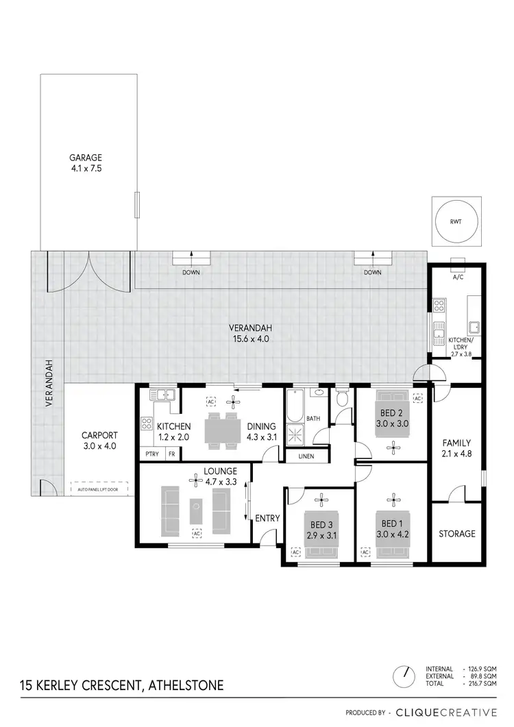 Floorplan of Homely house listing, 15 Kerley Crescent, Athelstone SA 5076