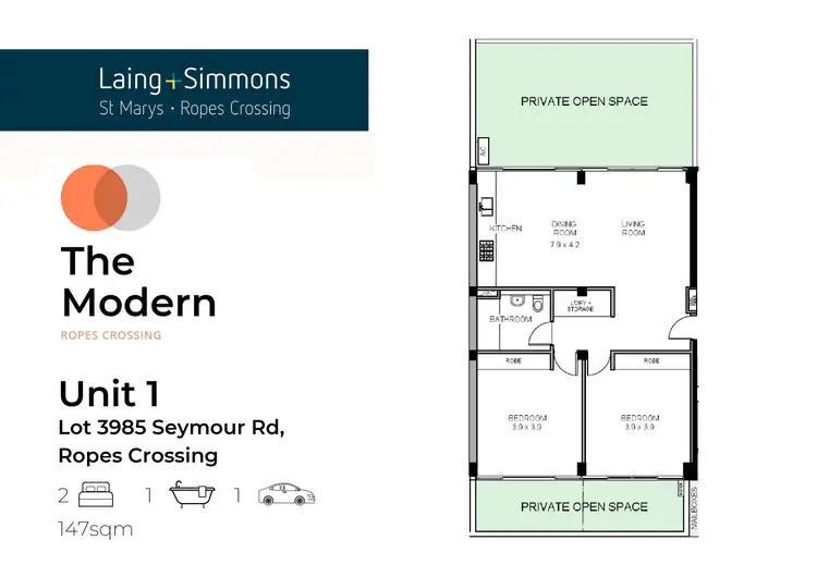 Floorplan of Homely block of units listing, 1/4 Seymour Street, Ropes Crossing NSW 2760