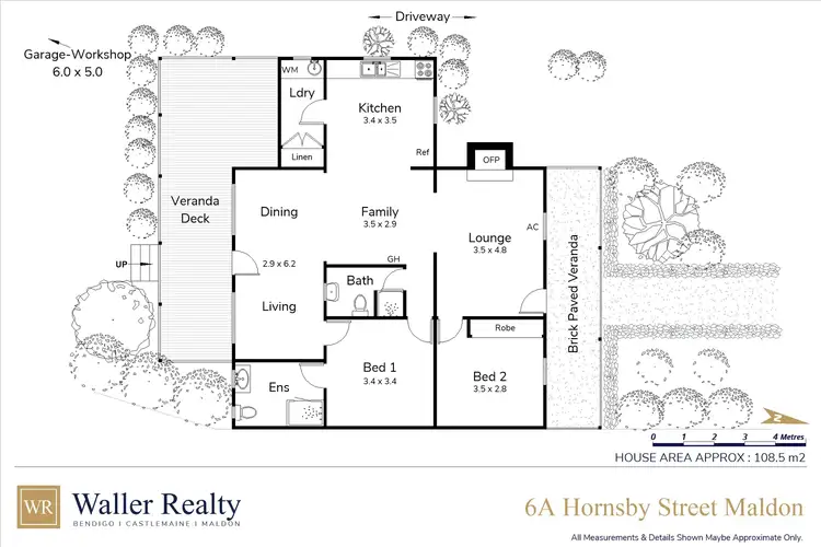 Floorplan of Homely house listing, 6A Hornsby Street, Maldon VIC 3463
