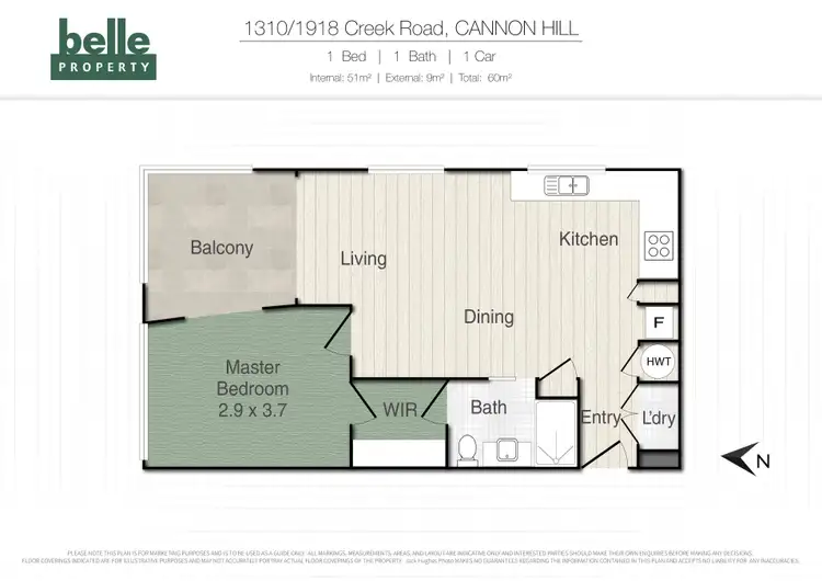 Floorplan of Homely apartment listing, 1310/1918 Creek Road, Cannon Hill QLD 4170