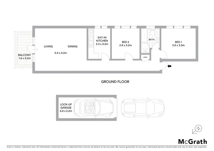 Floorplan of Homely apartment listing, 2/44 Curlewis Street, Bondi Beach NSW 2026
