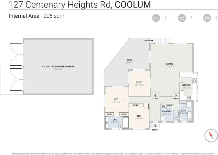Floorplan of Homely house listing, 127 Centenary Heights Road, Coolum Beach QLD 4573