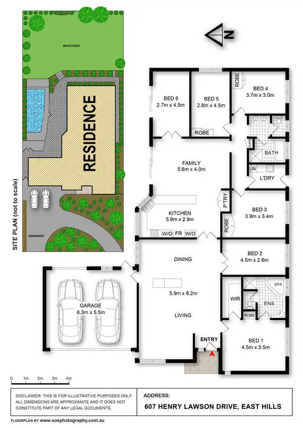 Floorplan of Homely house listing, 607 Henry Lawson Drive, East Hills NSW 2213