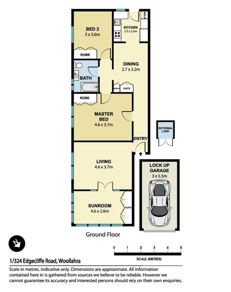 Floorplan of Homely apartment listing, Unit 1/324 Edgecliff Road, Woollahra NSW 2025