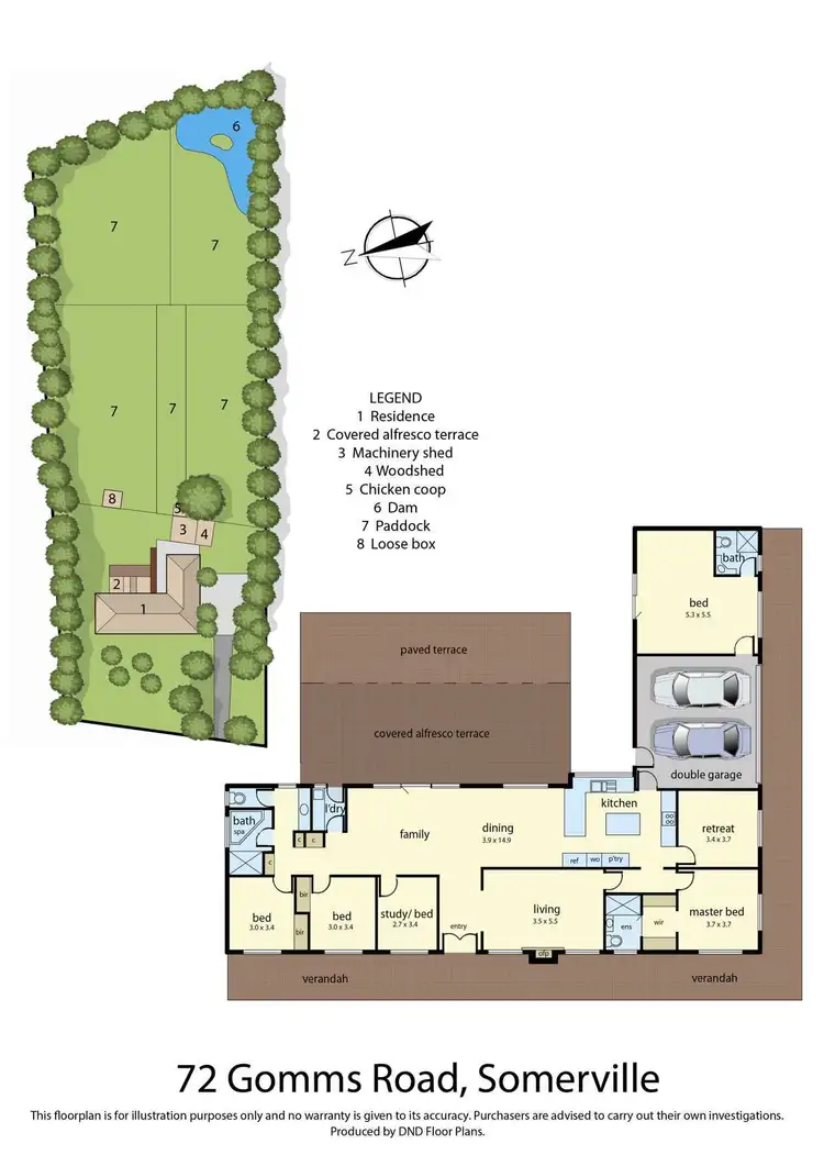 Floorplan of Homely rural property listing, 72 Gomms Road, Somerville VIC 3912