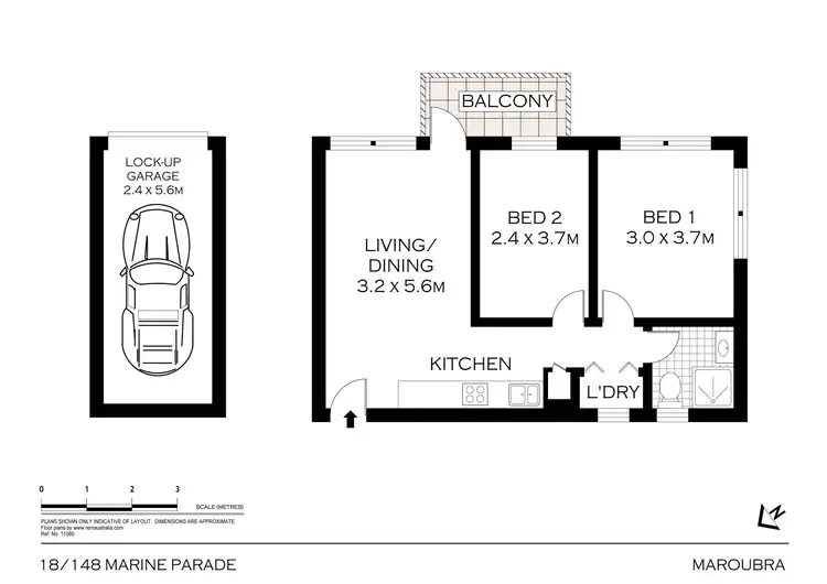 Floorplan of Homely apartment listing, 18/148-150 Marine Parade, Maroubra NSW 2035