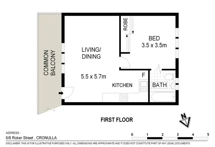 Floorplan of Homely unit listing, 6/8 Roker Street, Cronulla NSW 2230