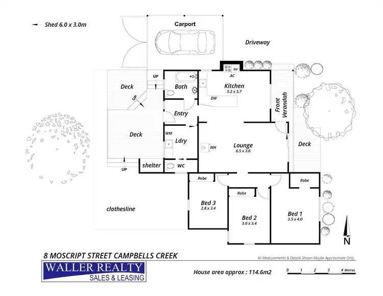Floorplan of Homely house listing, 8 Moscript Street, Campbells Creek VIC 3451